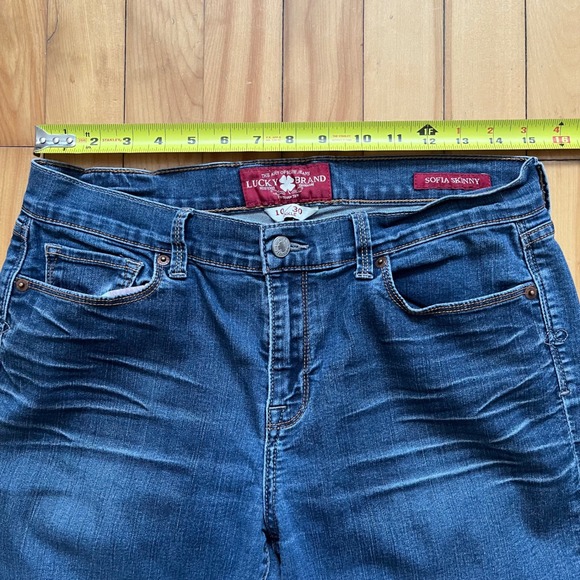Lucky Brand Sofia Skinny Jeans Dark Wash Size 10 / 30 Ankle - Picture 5 of 8